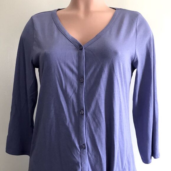 LOGO Principles by Lori Goldstein 3/4 Sleeve Cardigan - Picture 4 of 6